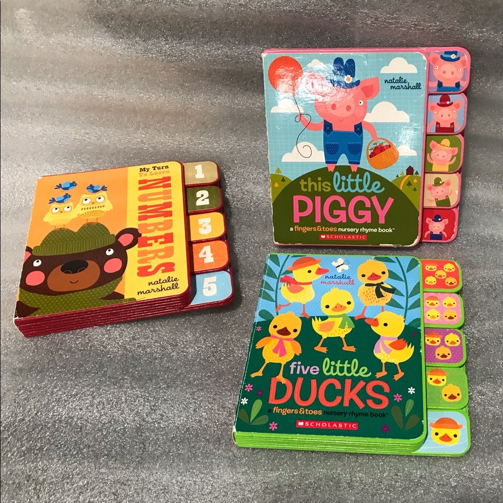 3 Tabbed Board Books, by Scholastic
